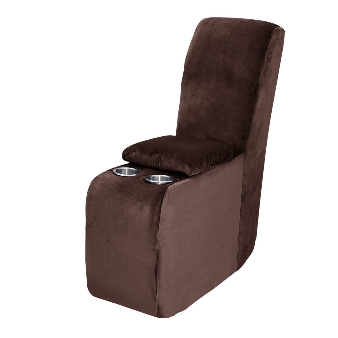 Sofa cover made of velvet, solid color