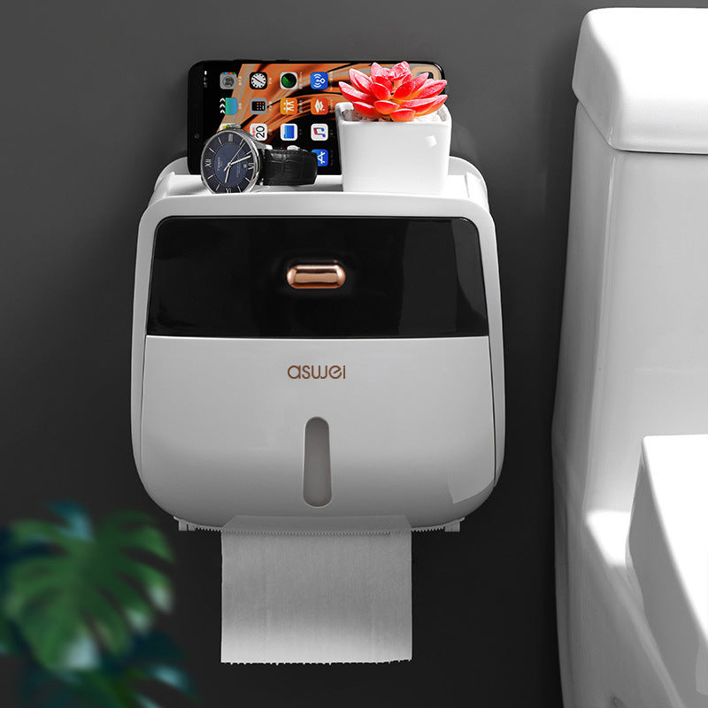 Wall-mounted toilet paper holder, plastic, model A1913
