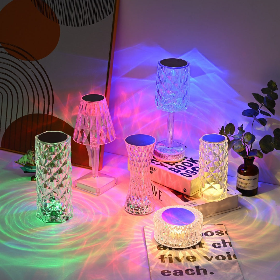 LED crystal light with color change and remote control