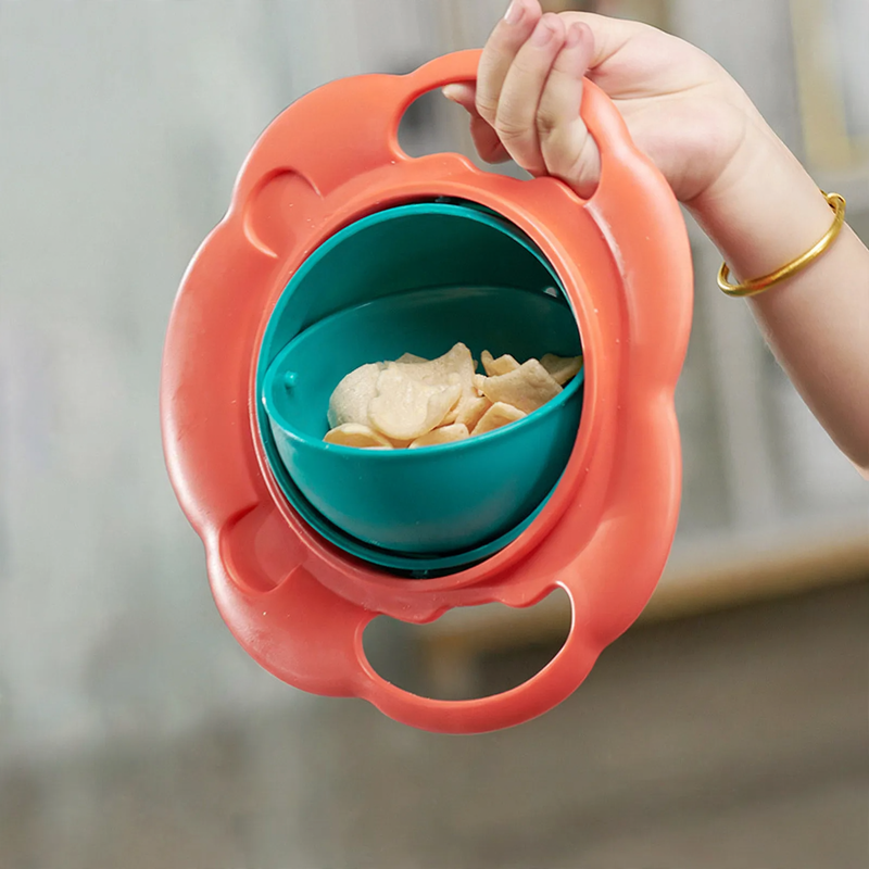 Rotating children's bowl, 19 cm, PP, non-slip