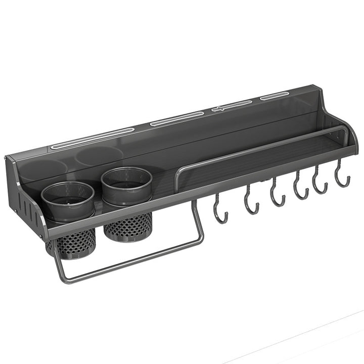 Wall shelf for kitchen, aluminum, no drilling