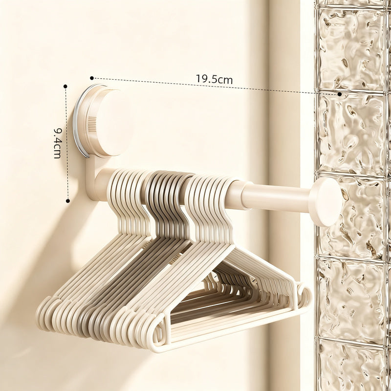 Suction Cup Clothes Rack, extensible