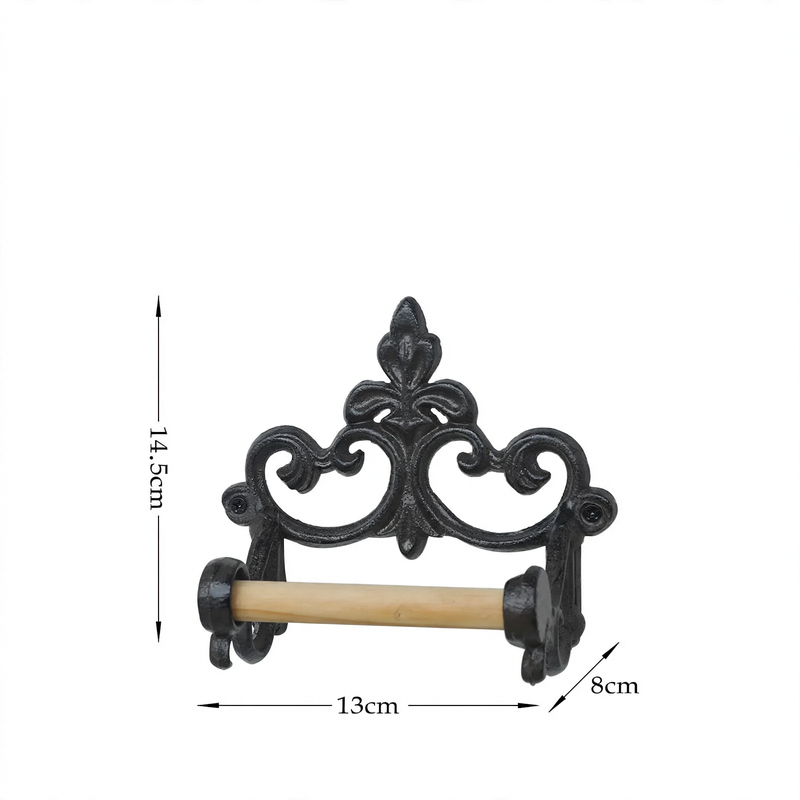 Cast iron towel ring, vintage style, black