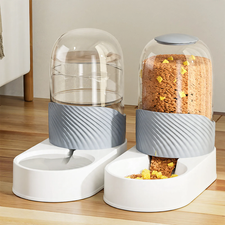 Automatic feeding and drinking system for pets
