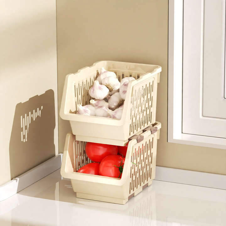 Stackable storage box made of PET, model 26YM.7465