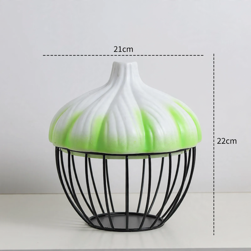 Metal storage basket in country house style, model TJ001
