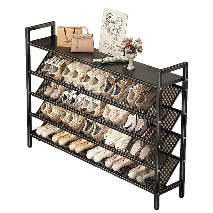 Narrow shoe rack made of carbon steel, 6-tier