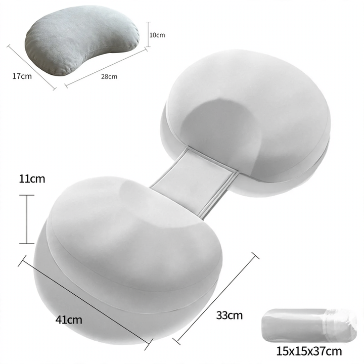 Side sleeper pillow made of memory foam for pregnant women