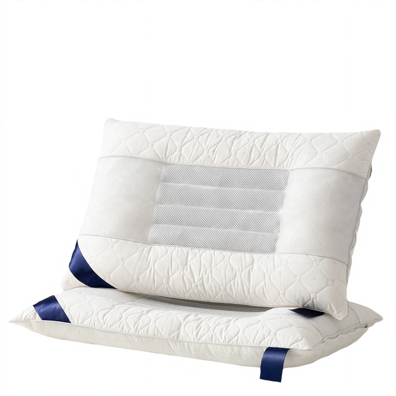 Pillow with fiber filling, cotton, 48×74 cm