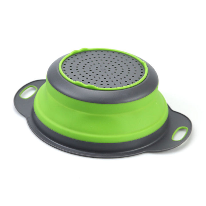 Folding vegetable bowl with strainer