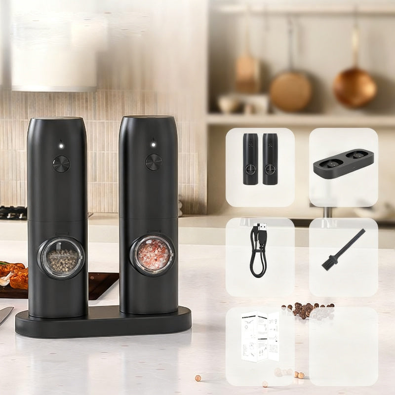 Electric pepper mill, 70 ml, stainless steel