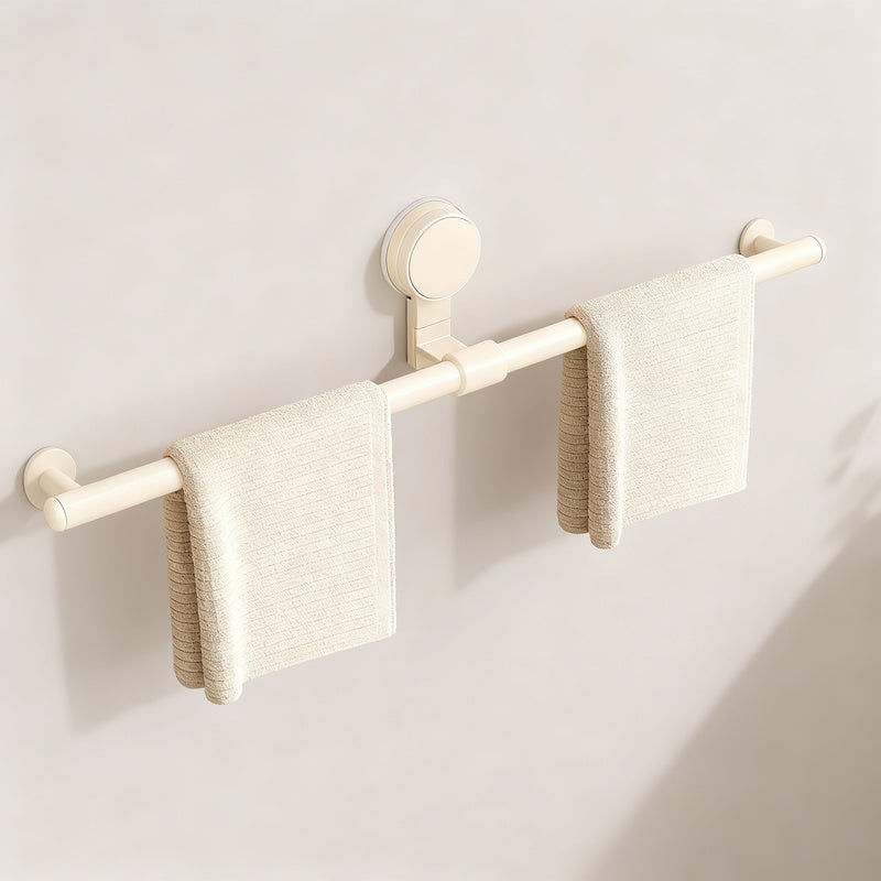 Extendable towel bar with suction cup