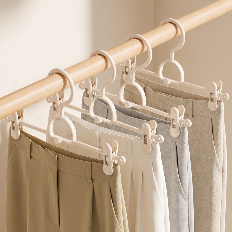 Pants hanger with slip protection, stackable