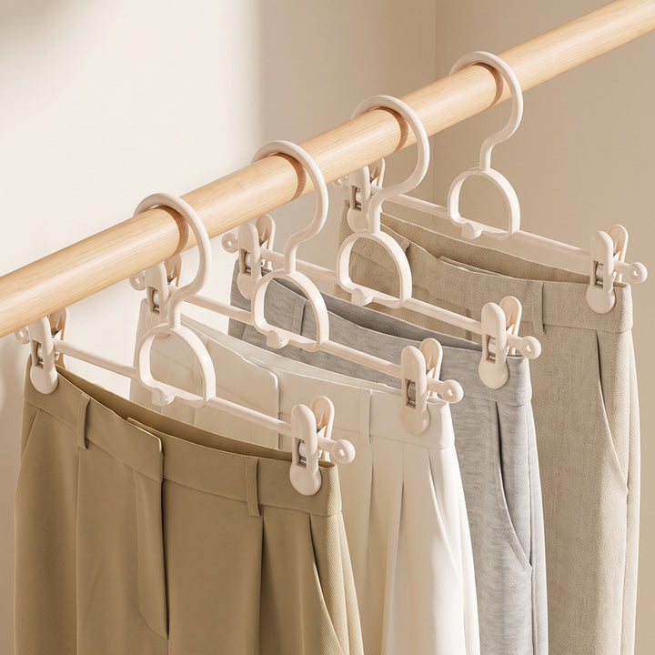 Pants hanger with slip protection, stackable