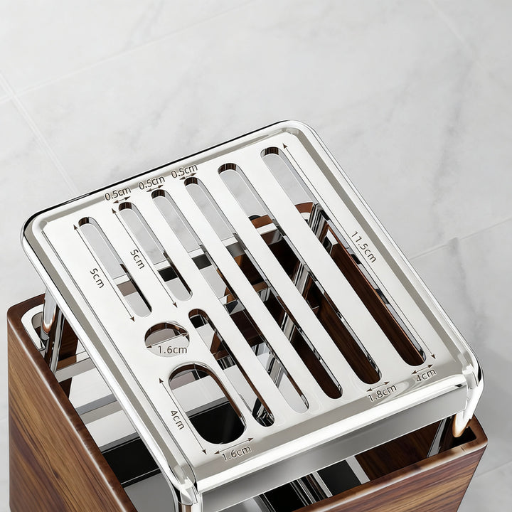 Multifunctional knife holder with wood look