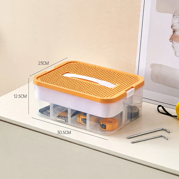Organizer box with compartments, stainless steel, model yz-3271-2