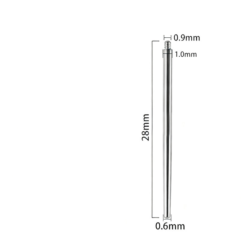 Titan-Piercing rod, flat base, internal thread