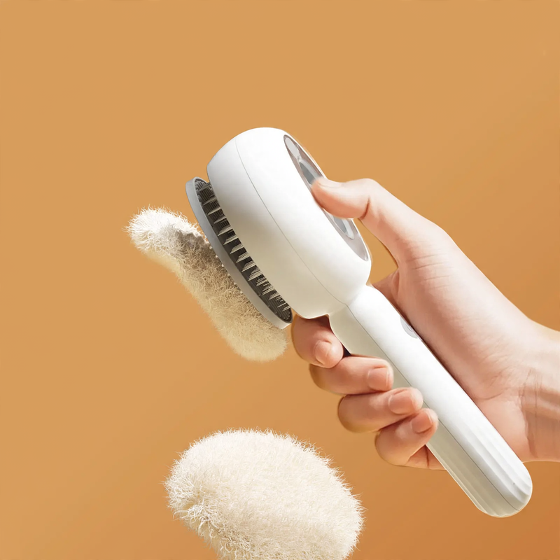 Spray brush for cats and dogs with spray function