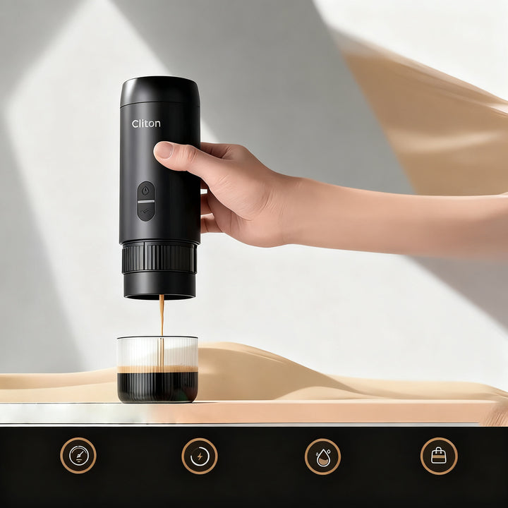Espresso machine, portable, semi-automatic
