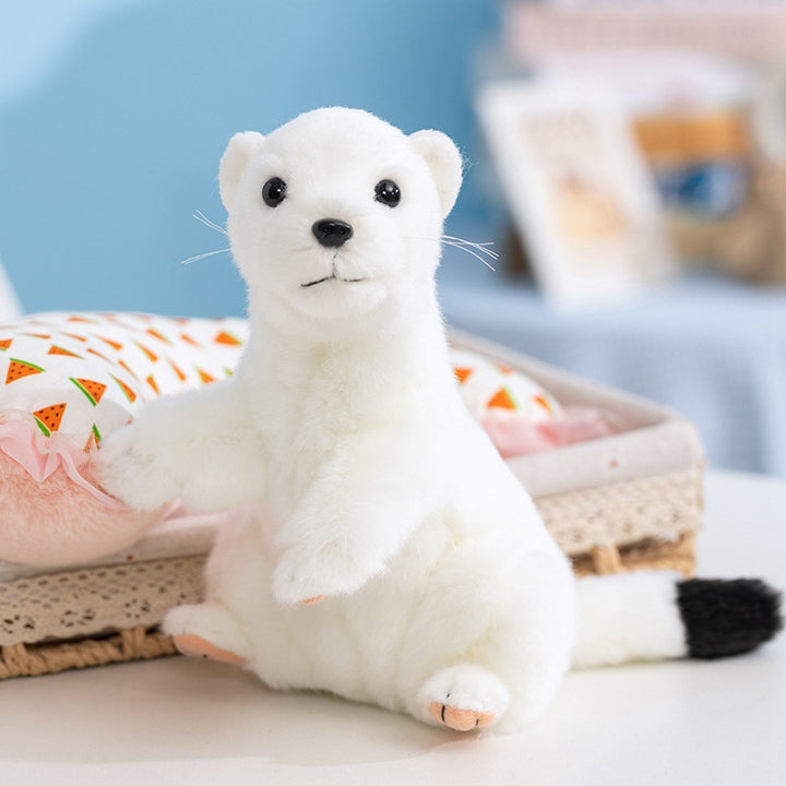 Stuffed Animal Weasel, white