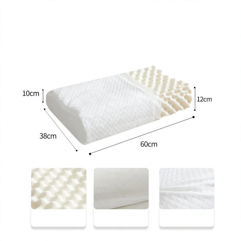 Neck pillow made of natural latex with massage structure