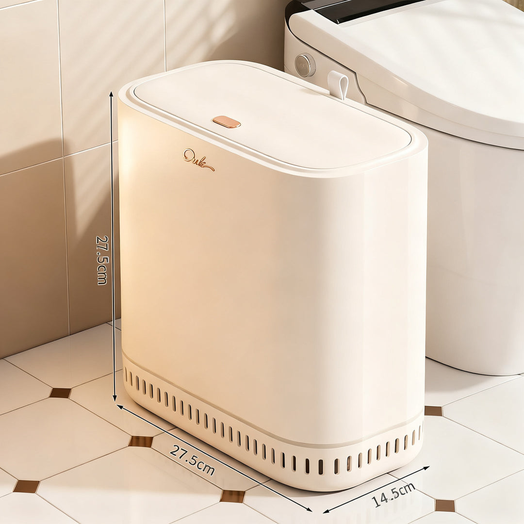 Plastic waste container, narrow, 12 L
