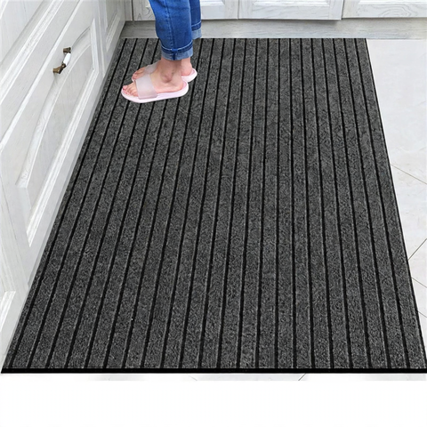 Striped doormat made of PVC