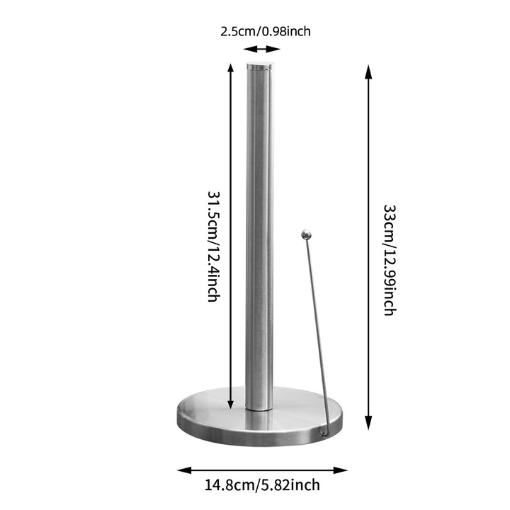 Stainless steel kitchen roll holder