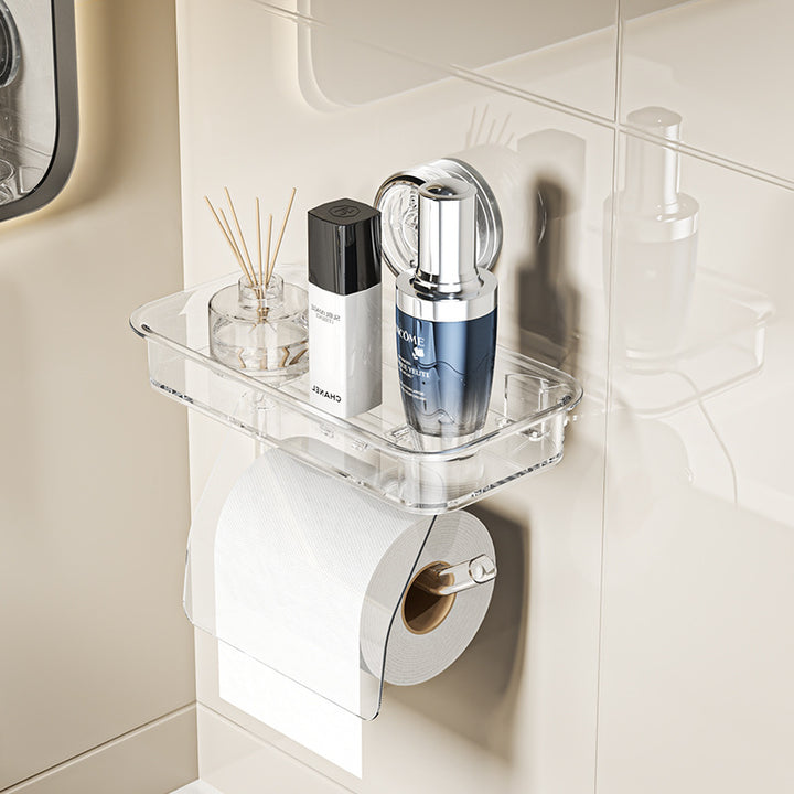 Bathroom paper holder with suction cup, plastic, YM.6992
