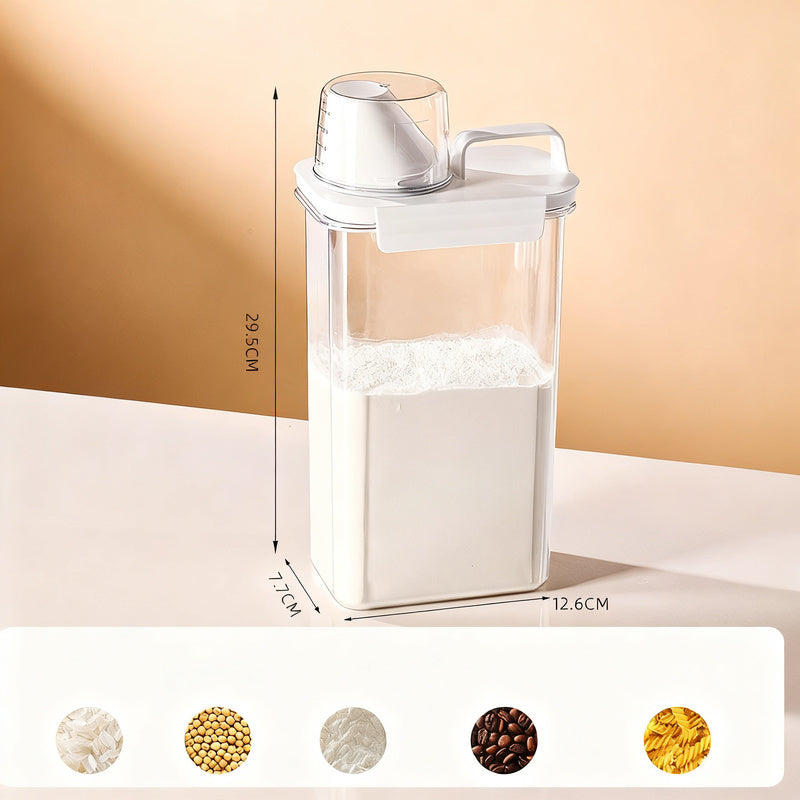 Airtight storage container for grains and dry goods