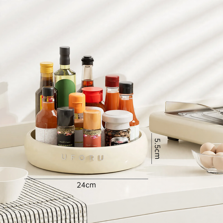 Corner shelf for kitchen, plastic, multi-tiered