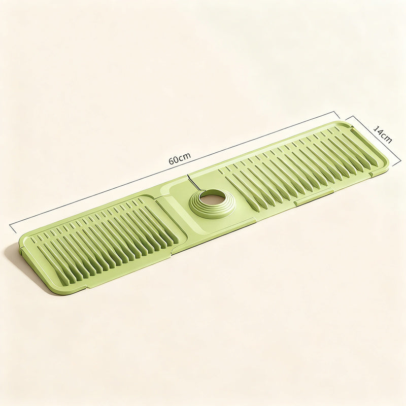Silicone draining mat for faucet