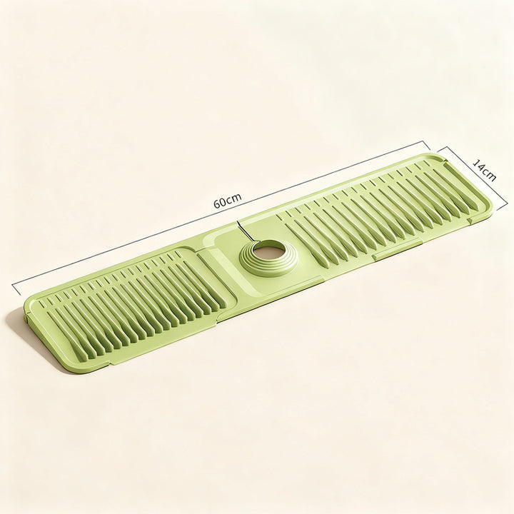 Silicone draining mat for faucet