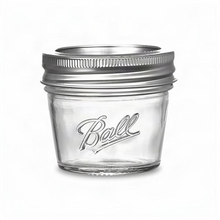 Glass storage jars, various sizes