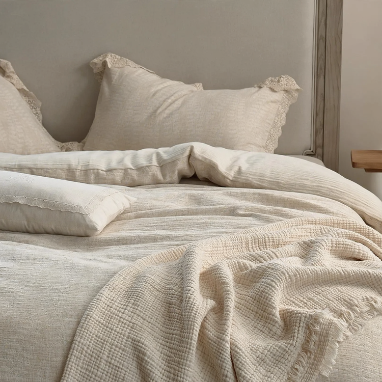 Linen-Cotton-Bedding-Set, 4-piece
