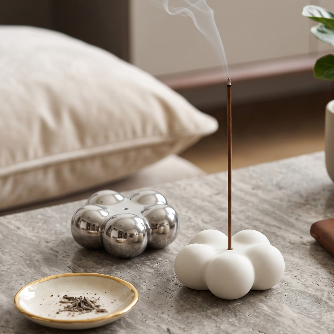 Incense Stick Holder Blossom, Ceramic, Nordic