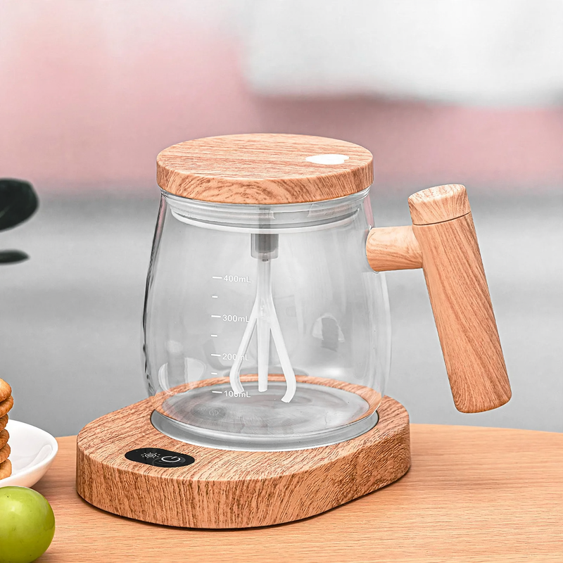 Electric whisk mixer made of glass, 400 ml, portable