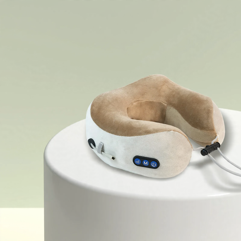 U-shaped neck massage pillow with mechanical massage