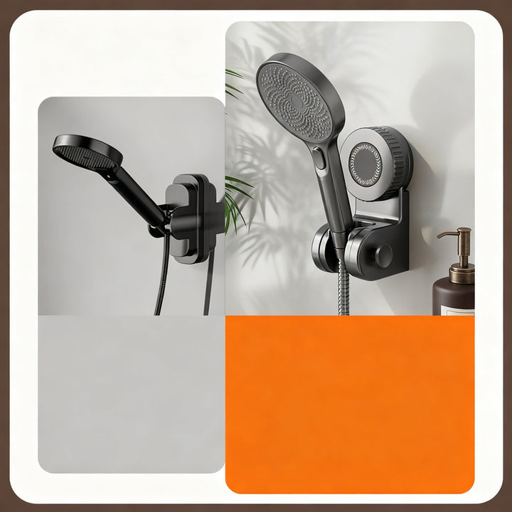 shower head holder with suction cup, 360° rotatable
