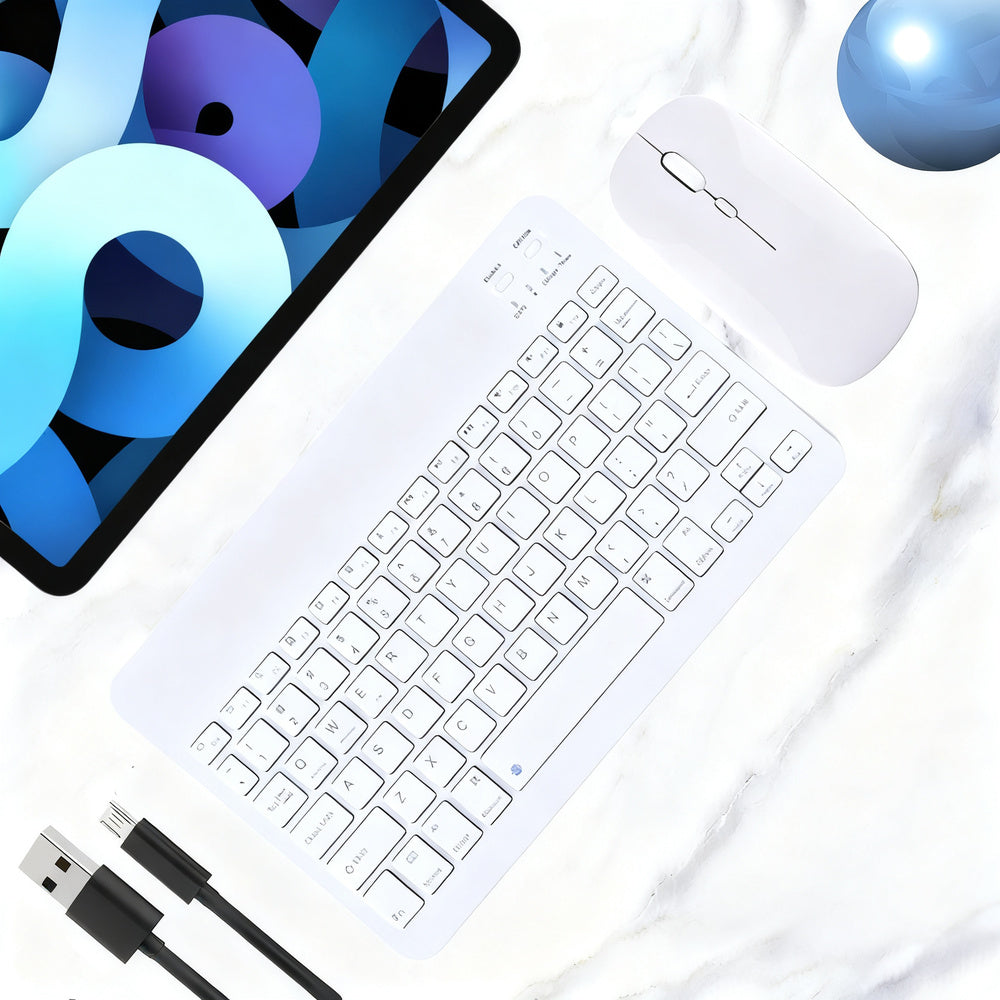 Bluetooth keyboard with mouse for tablets and laptops