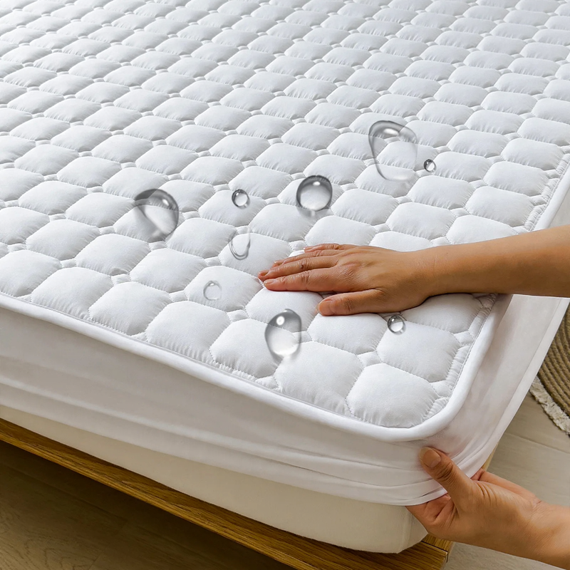 Fitted sheet, synthetic, padded
