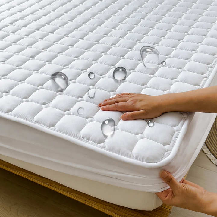 Fitted sheet, synthetic, padded