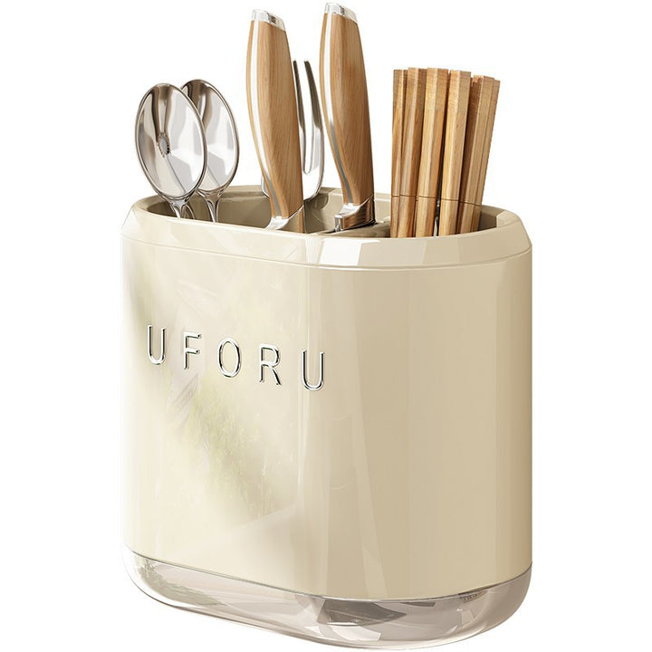 Chopstick and Cutlery Holder with Draining Tray