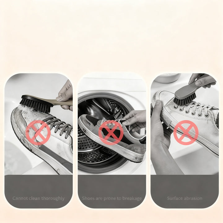 Shoe brush with soft bristles