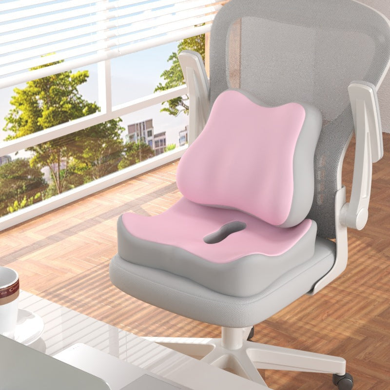 Seat cushion with lumbar support, memory foam