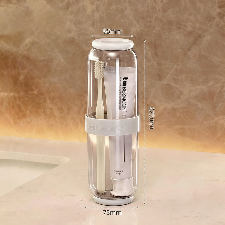 Portable dental care set with rinsing cup
