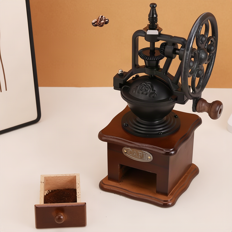 Manual coffee grinder made of stainless steel