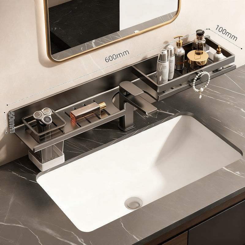 Wall shelf for sink made of aluminum