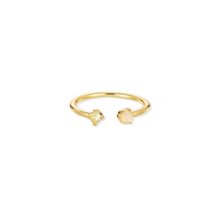 Birthstone ring, adjustable