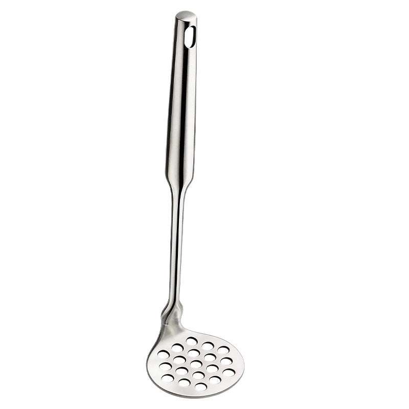 Stainless steel potato press